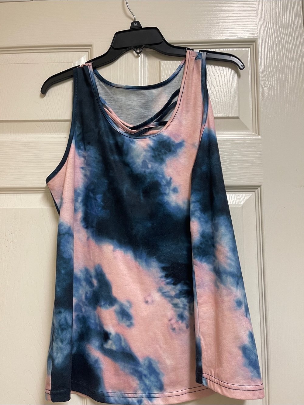 Tie-Dye Pink & Navy Sleeveless Women's Top